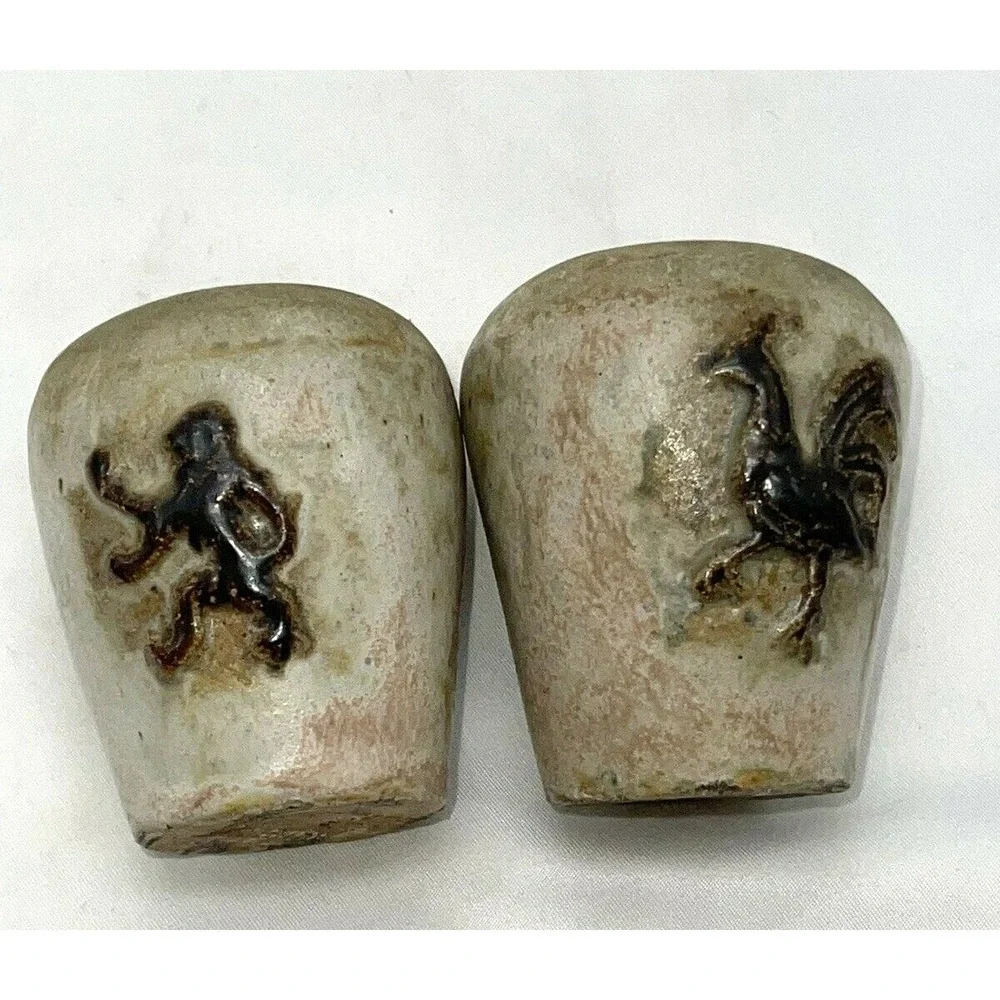 Vintage Armogres, Miniature Belgium Pottery Vases, Handmade 2.75